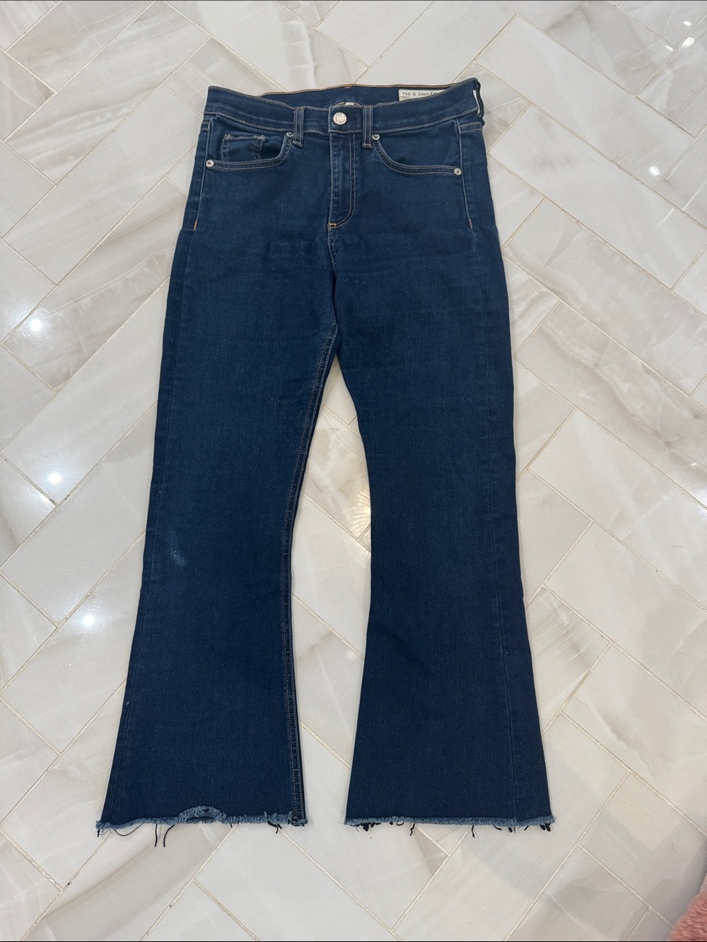 rag & bone Dark Indigo Flare Jeans